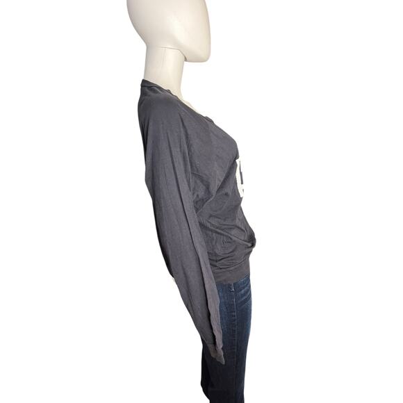 Bandit Brand Grey Thunderbird Graphic Long Sleeve Crewneck Tee TShirt M - Picture 3 of 6